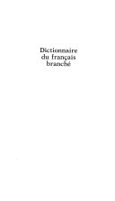 Couverture de Dictionnaire Du Français Branché