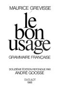 Couverture de Le bon usage